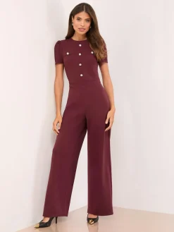 Lipsy Petite Military Buttoned Jumpsuit^Women Jumpsuits & Playsuits