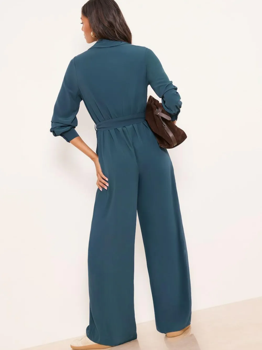Best Lipsy Dark Green Petite Utility Belted Military Buttoned V-Neck Jumpsuit