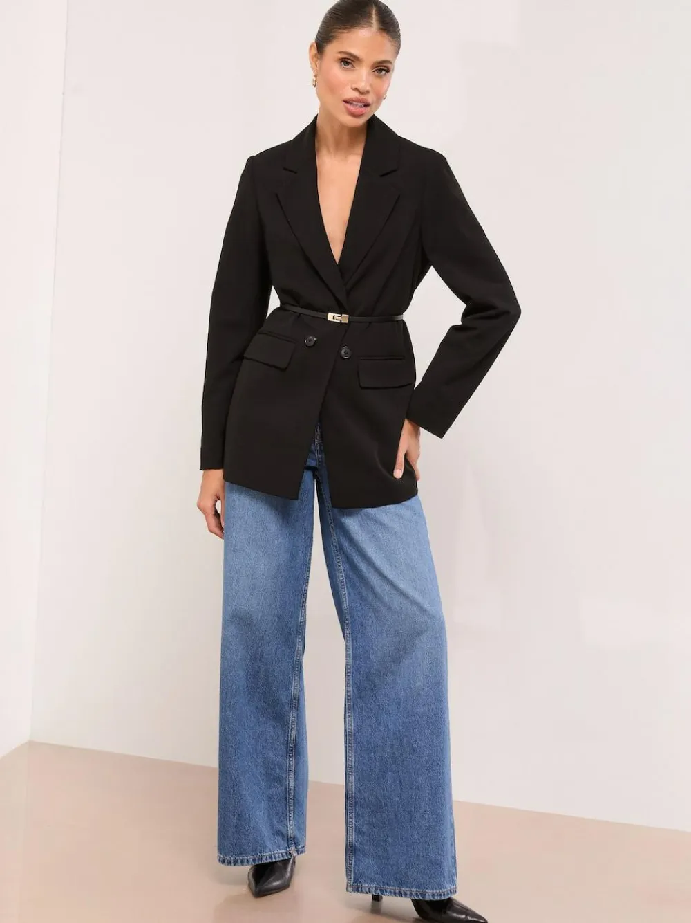 Clearance Lipsy Relaxed Blazer Jet Black