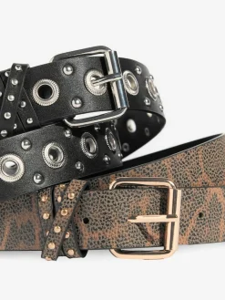 Clearance Lipsy Belts 2 Pack Leopard Print and Studded