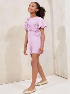 Lipsy Lilac Purple 3D Corsage Playsuit (5-16yrs)^ Jumpsuits & Playsuits