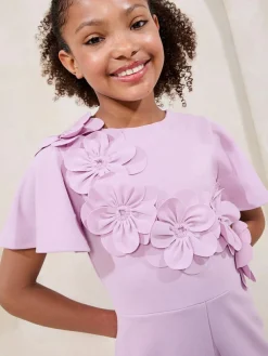 Lipsy Lilac Purple 3D Corsage Playsuit (5-16yrs)^ Jumpsuits & Playsuits