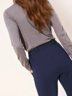 New Lipsy Tailored Tapered Trousers Navy Blue