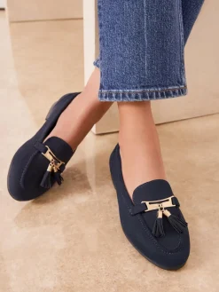 Lipsy Standard Fit Almond Toe Tassel Workwear Loafers^Women Flats
