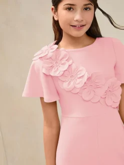 Lipsy 3D Corsage Jumpsuit (5-16yrs) Pink