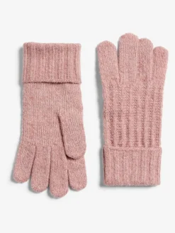 Online Lipsy Shimmer Ribbed Knitted Gloves Pink