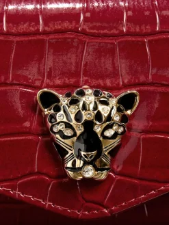 Lipsy Red Croc Effect Clutch Bag^Women Bags