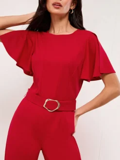 Lipsy Petite Short Sleeve Hardware Jumpsuit^Women Jumpsuits & Playsuits