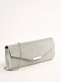 Lipsy Silver Hotfix Clutch Bag^Women Bags