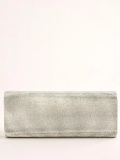 Lipsy Silver Hotfix Clutch Bag^Women Bags