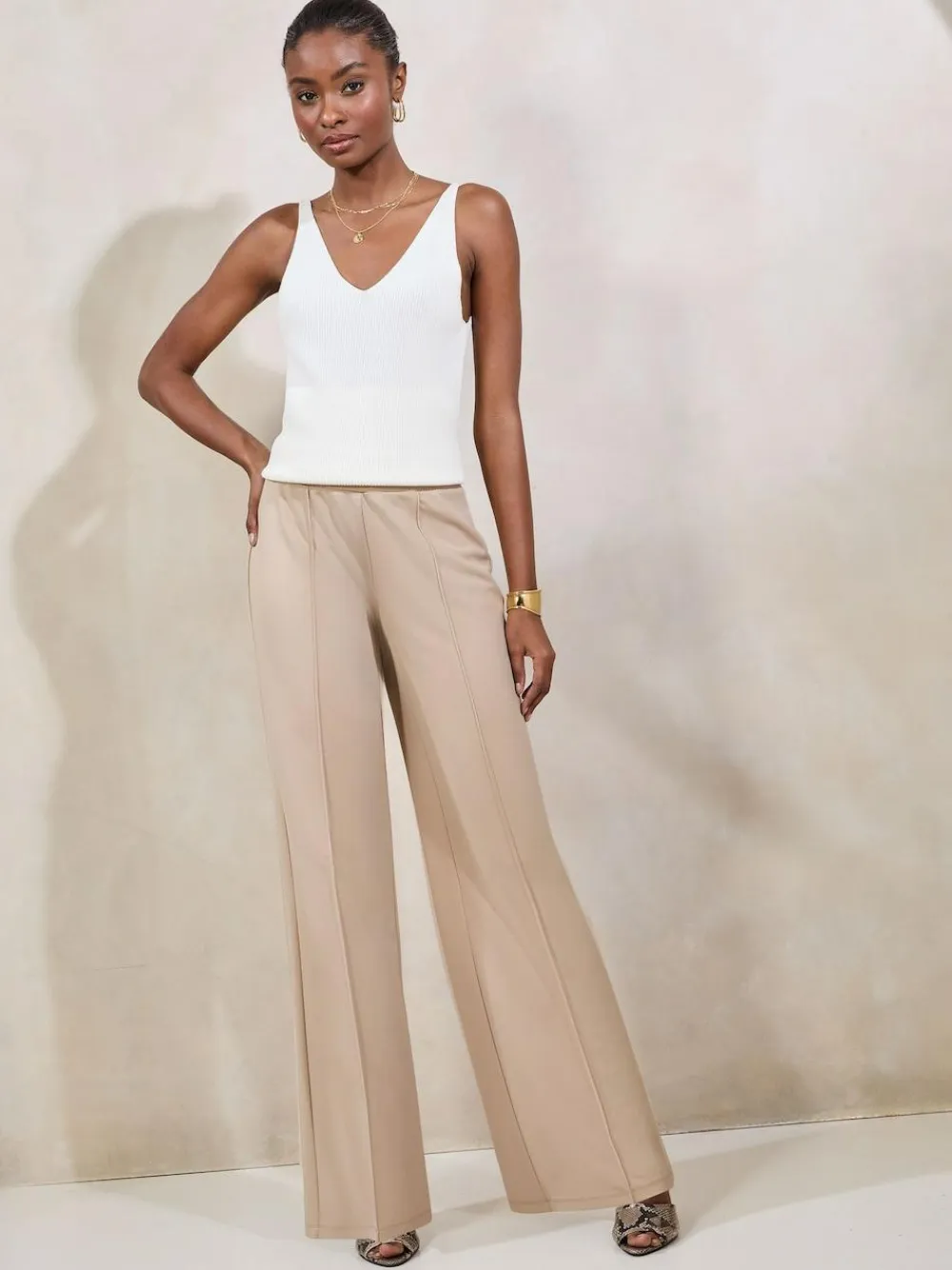 Lipsy Stone High Waist Wide Leg Trousers^Women Pants