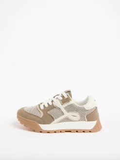 Best Lipsy Lace Up Chunky Runner Sports Trainers Taupe