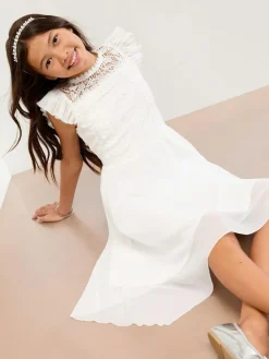 Lipsy Lace Front Flutter Sleeve Occasion Dress (5-16yrs)^ Dresses|Occasionwear