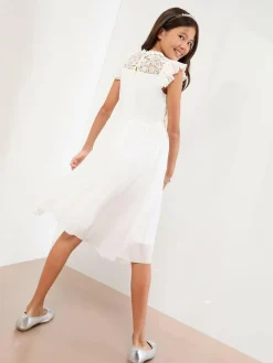 Lipsy Lace Front Flutter Sleeve Occasion Dress (5-16yrs)^ Dresses|Occasionwear