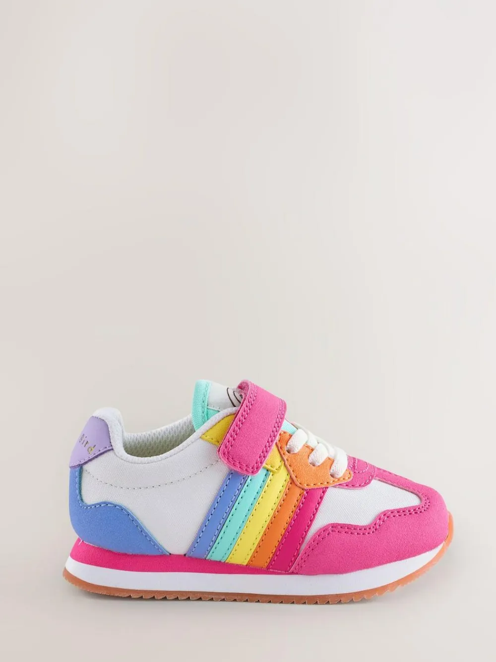 Little Bird by Jools Oliver Pink Younger Pastel Rainbow Retro Runner Trainers^ Sneakers|Boots