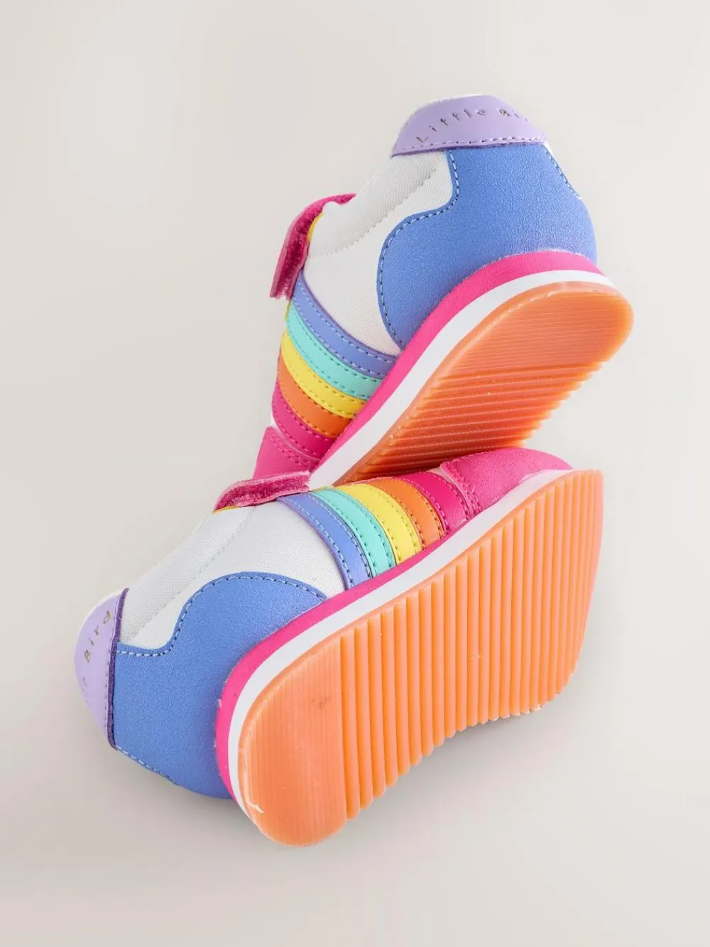 Little Bird by Jools Oliver Pink Younger Pastel Rainbow Retro Runner Trainers^ Sneakers|Boots