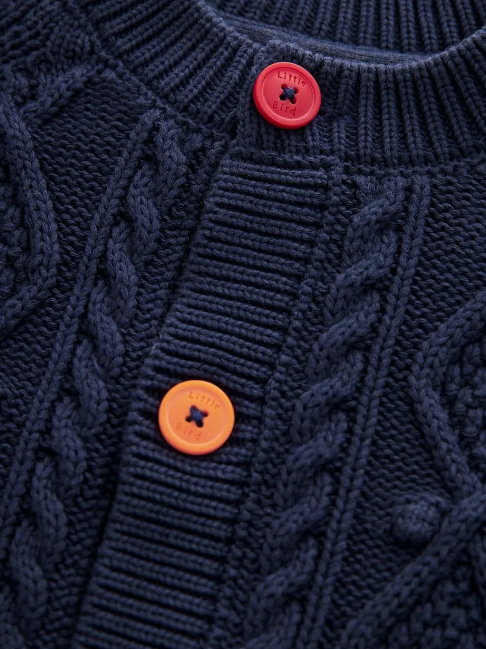 Little Bird by Jools Oliver Knitted Cable Cotton Cardigan^BOY Knitwear|Knitwear