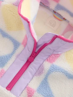 Little Bird by Jools Oliver Multi Heart Colourblock Borg Fleece^Women Hoodies & Sweatshirts|Coats & Jackets