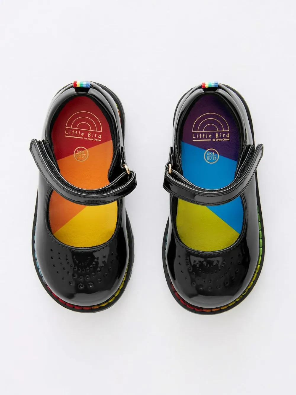 Little Bird by Jools Oliver Black Younger Patent Mary Jane Shoes^ Shoes