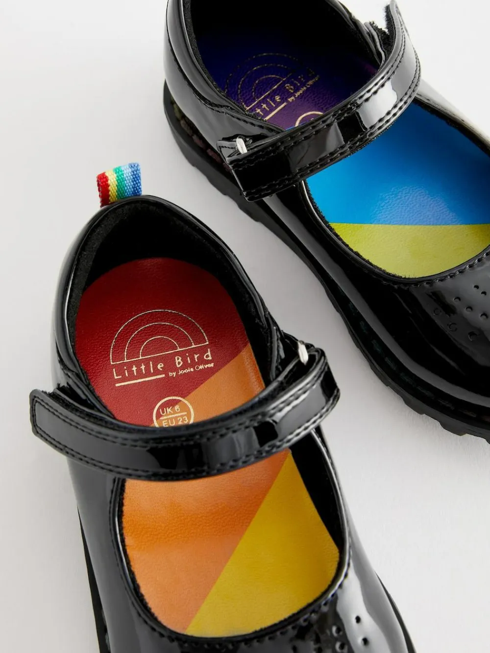 Little Bird by Jools Oliver Black Younger Patent Mary Jane Shoes^ Shoes