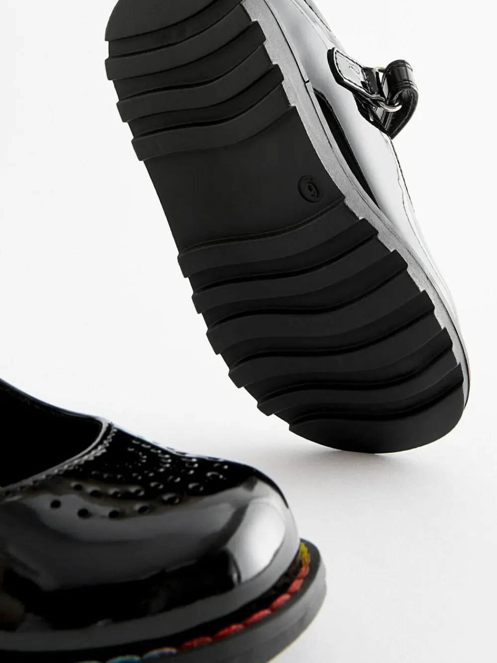 Little Bird by Jools Oliver Black Younger Patent Mary Jane Shoes^ Shoes