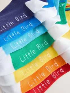 Best Little Bird by Jools Oliver Multi Bright Rainbow Days Of The Week Socks 7 Pack