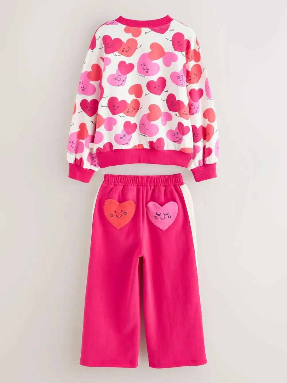 New Little Bird by Jools Oliver Red/Pink Sweater and Joggers Set 2 Piece