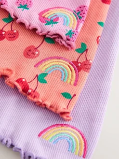 Discount Little Bird by Jools Oliver Fruity Ribbed Jersey Kickflare Leggings 3 Pack