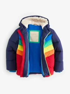 Online Little Bird by Jools Oliver Multi Bright Chevron Shower Resistant Padded Coat