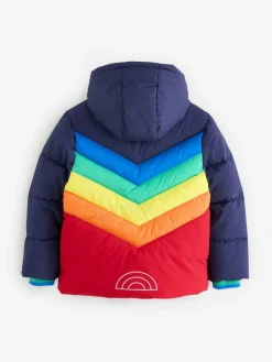 Online Little Bird by Jools Oliver Multi Bright Chevron Shower Resistant Padded Coat