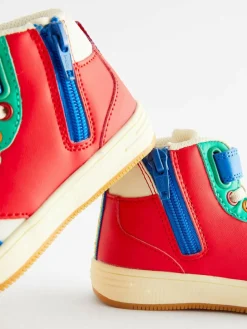 Clearance Little Bird by Jools Oliver Star Hi-Top Trainers Multi Bright