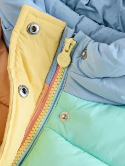 Little Bird by Jools Oliver Multi Colourblock Shower Resistant Padded Coat^ Coats, Jackets & Pramsuits|Coats, Jackets & Pramsuits