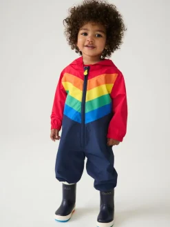 Clearance Little Bird by Jools Oliver Multi Rainbow Waterproof Puddlesuit