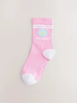 Online Little Bird by Jools Oliver Multi Pastel Rainbow Days Of The Week Socks 7 Pack