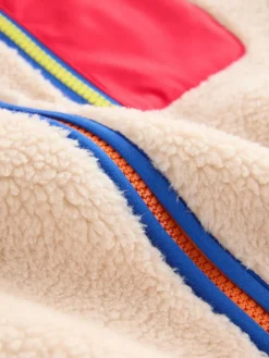 Discount Little Bird by Jools Oliver Cream Colourblock Borg Fleece