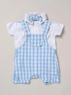 Little Gent 100% Cotton Bodysuit Shirt Dungarees and Bowtie Outfit Set^BOY Dungarees