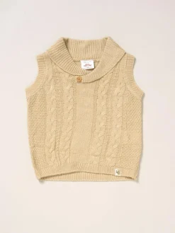 Hot Little Gent True Knit Vest, Bodysuit, Trousers and Bow Tie Brown Set