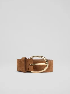 LK Bennett Brown Julian Leather Classic Jeans Belt^Women Belts