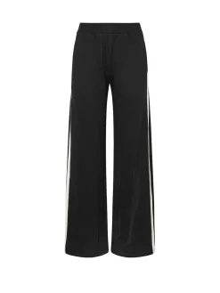 Sale Long Tall Sally Black Ribbed Wide Leg Joggers
