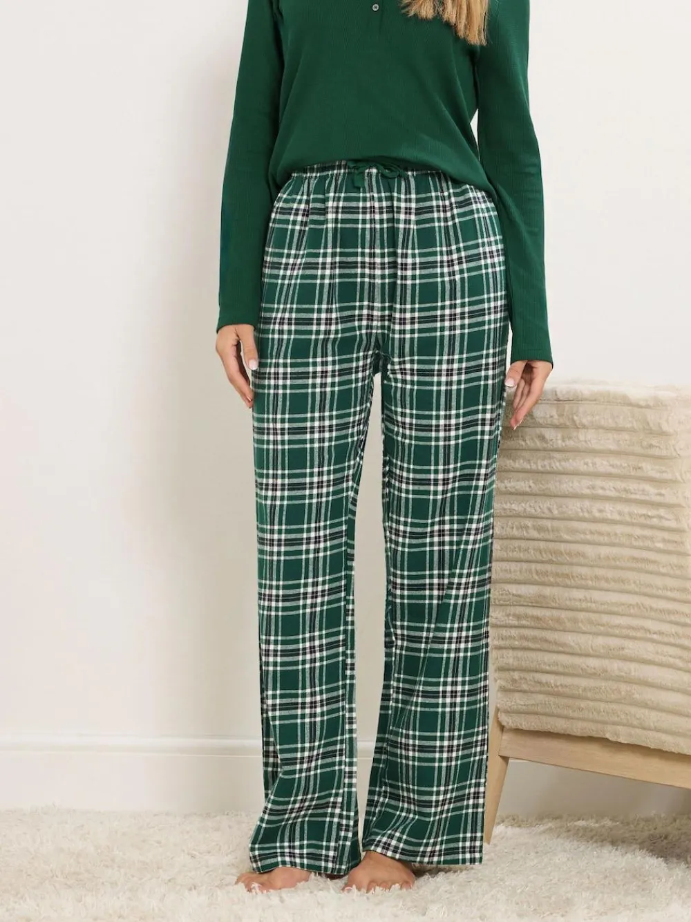 Long Tall Sally Check Pyjamas^Women Pyjamas