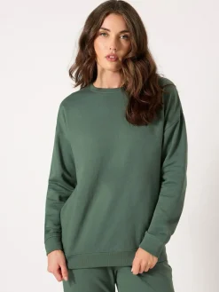 Discount Long Tall Sally Crew Neck Sweatshirt Green