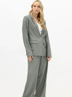 Long Tall Sally Grey Pinstripe Blazer^Women Suits & Tailoring|Blazers