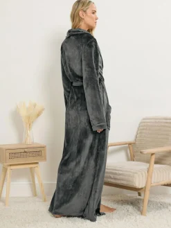 Best Long Tall Sally Grey Ribbon Shawl Maxi Robe