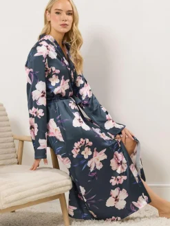 Long Tall Sally Satin Maxi Robe^Women Bathrobes