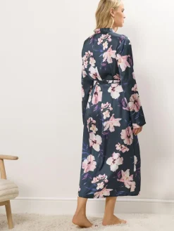 Long Tall Sally Satin Maxi Robe^Women Bathrobes