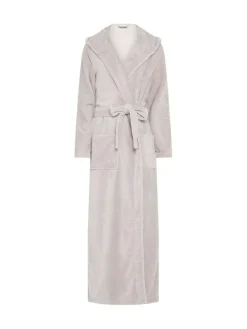 Long Tall Sally Natural Cotton Touch Hooded Maxi Robe^Women Bathrobes
