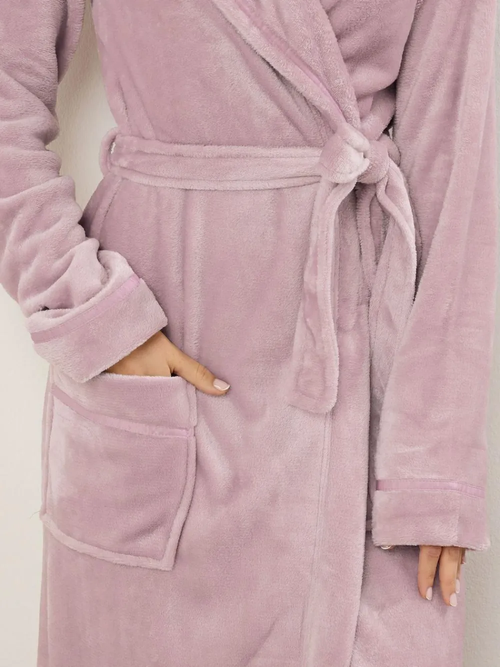 New Long Tall Sally Pink Ribbon Shawl Maxi Robe