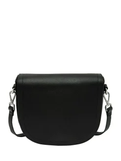 Outlet Lotus Black Leather Saddle Bag