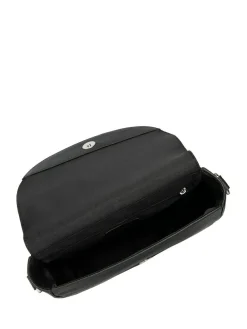 Outlet Lotus Black Leather Saddle Bag