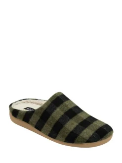 Lotus Green Textile Mule Slippers^ Slippers|Slippers